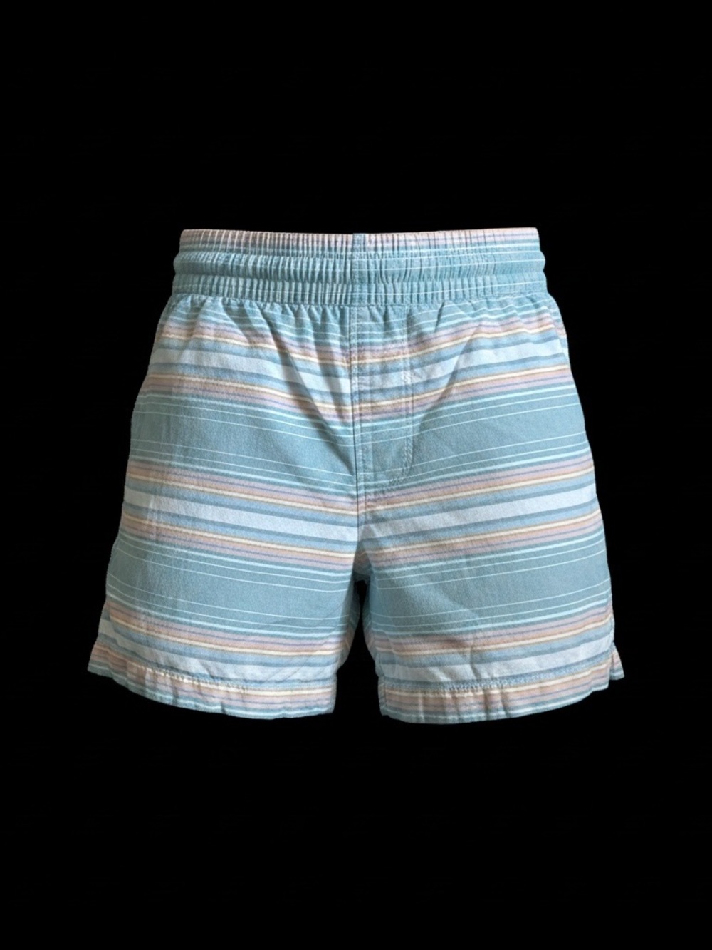 OshKosh B'gosh Light Blue Striped Elastic-Waist Shorts
